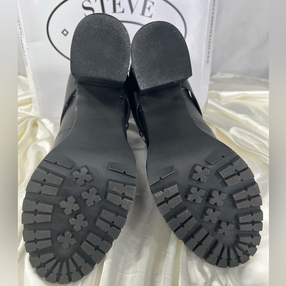 NEW Steve Madden Lavish Leather Black Zipper Boot Shoe Size 11 - Picture 9 of 13